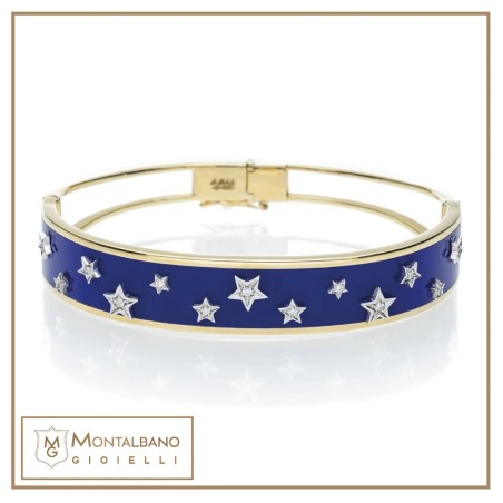 Bracciale Stella della Sera smalto blu e stelle